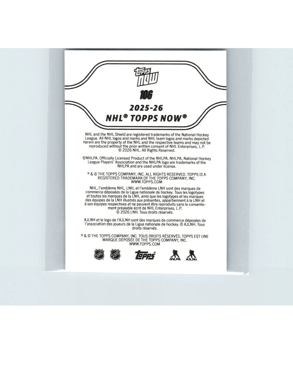2025-26 Topps NHL Now - Rally Bird #106 - Takes in OT Thriller